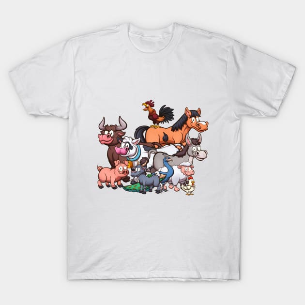 Farm Animals T-Shirt by TheMaskedTooner